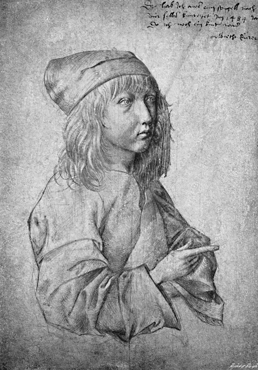 Albrecht Durer tizenhárom évesen. Saját rajzából, 1484, 1906. alkotó: Albrecht Dürer