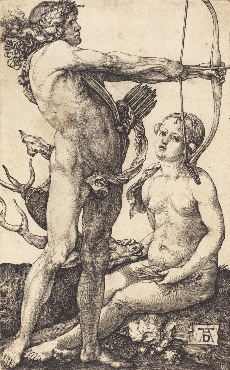 Apollo és Diana, 15041505. alkotó: Albrecht Dürer