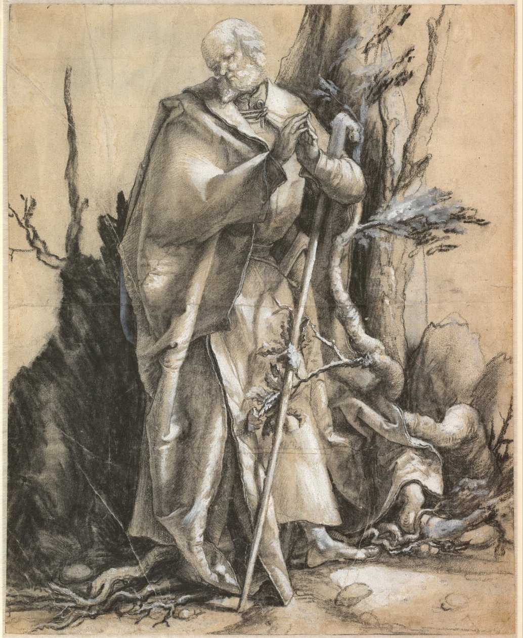 Szakállas szent egy erdőben alkotó: Albrecht Dürer