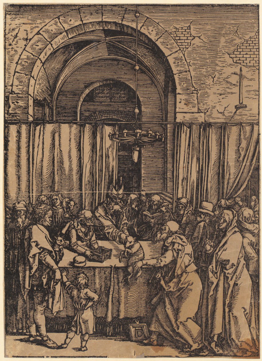 Krisztus siratása, a „Die Grosse Passion” sorozat 9. lapja alkotó: Albrecht Dürer