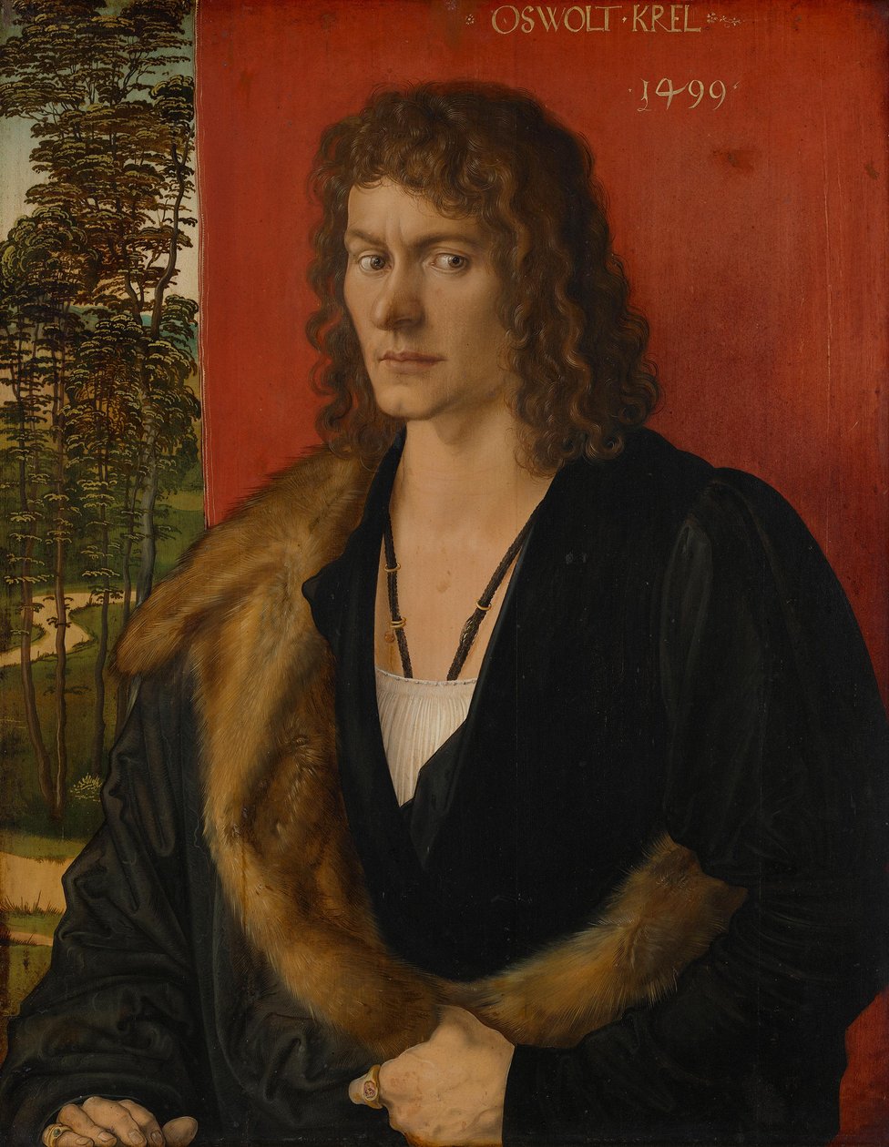 Oswolt Krel szobor-triptichonja, középső rész: Oswolt Krel alkotó: Albrecht Dürer