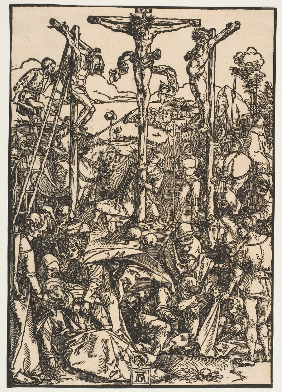 Kálvária a három kereszttel, kb. 1503. alkotó: Albrecht Dürer