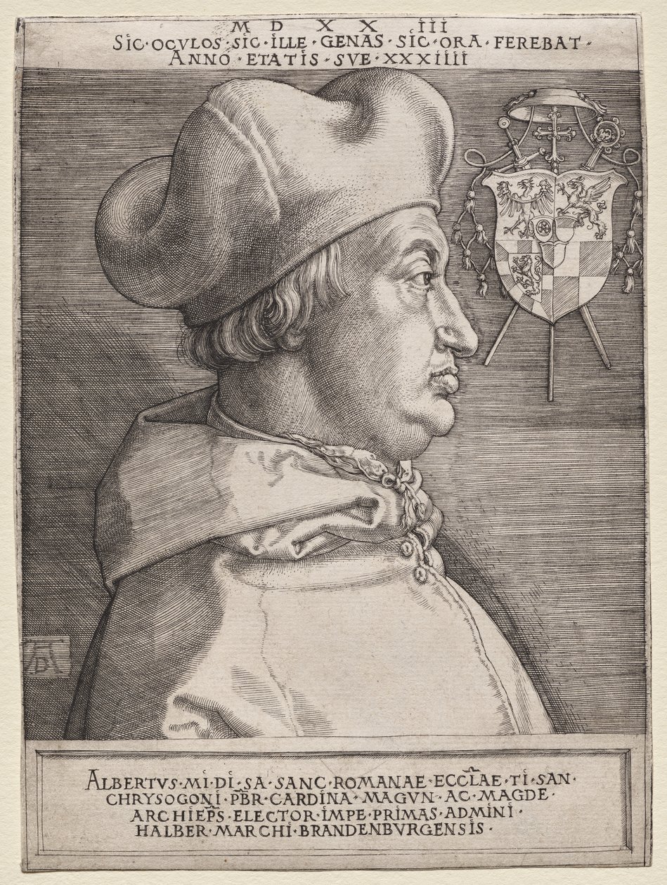 Brandenburgi Albrecht bíboros – a nagytányér alkotó: Albrecht Dürer