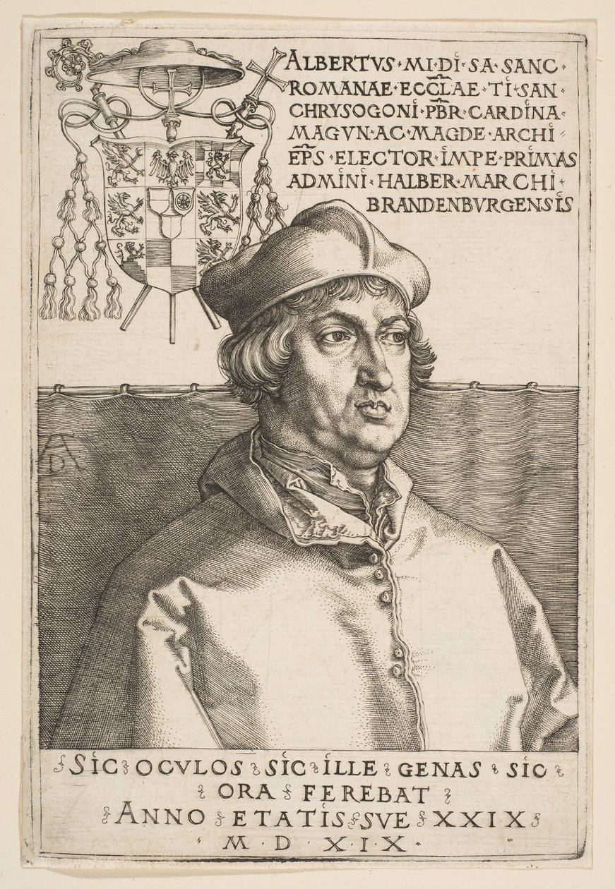 Albrecht brandenburgi bíboros, 1519. alkotó: Albrecht Dürer