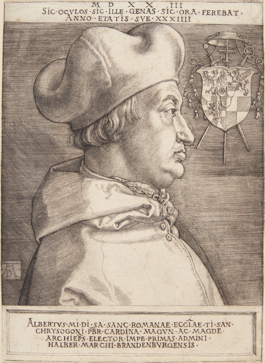 Brandenburgi Albrecht bíboros; vagy a nagy bíboros alkotó: Albrecht Dürer