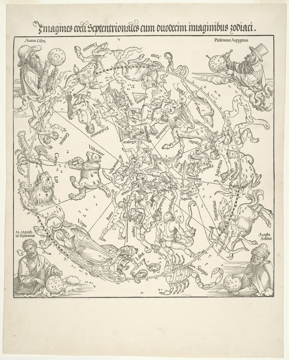 Az északi égbolt égi térképe alkotó: Albrecht Dürer