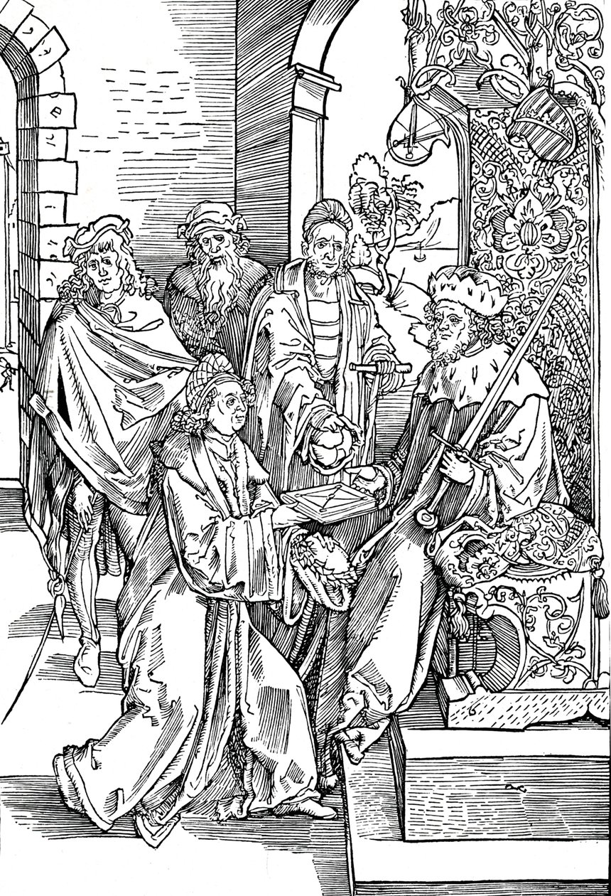 Kelták bemutatják könyvét a szász választófejedelemnek, 1501 1906 alkotó: Albrecht Dürer