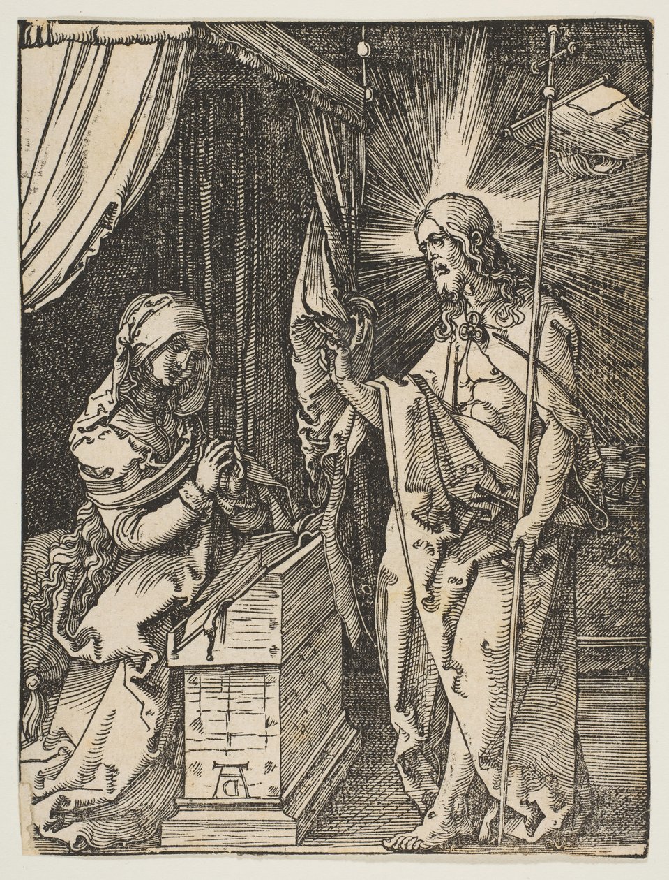 Krisztus megjelenése az anyjának, A kis szenvedésből, kb. 1510. alkotó: Albrecht Dürer