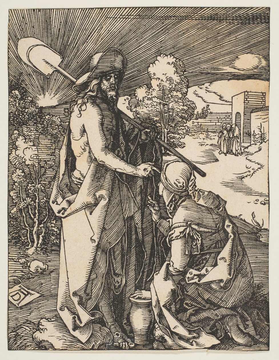 Krisztus megjelenése Mária Magdolnának, A kis szenvedésből, kb. 1510. alkotó: Albrecht Dürer