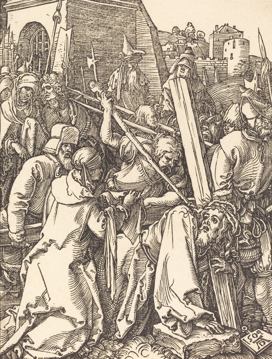 A keresztet hordozó Krisztus, 1509. alkotó: Albrecht Dürer