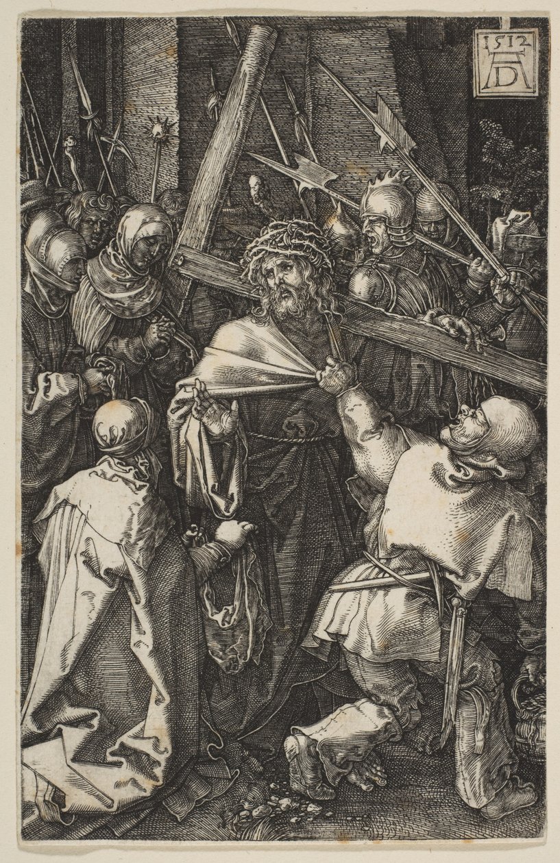 Krisztus a keresztet viszi, „A passió” című sorozatból alkotó: Albrecht Dürer