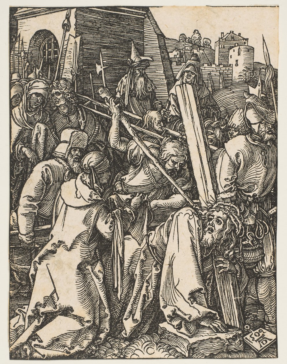 A keresztet hordozó Krisztus, A kis szenvedésből, kb. 1509. alkotó: Albrecht Dürer
