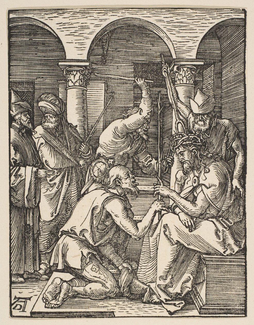 Tövissel megkoronázott Krisztus, a „Kis passió”-ból alkotó: Albrecht Dürer
