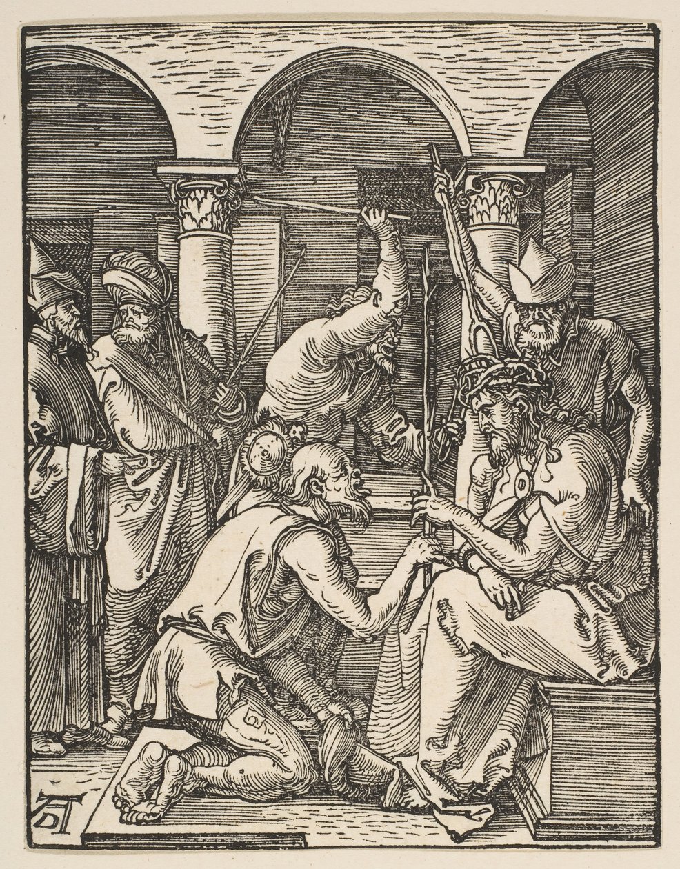A tövisekkel megkoronázott Krisztus, A kis szenvedélyből, kb. 1509. alkotó: Albrecht Dürer