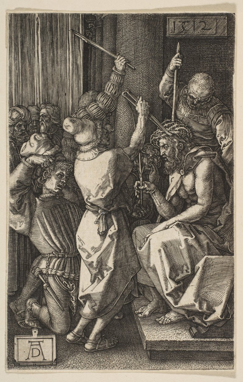 A tövisekkel megkoronázott Krisztus, a Vésett passióból, 1512. alkotó: Albrecht Dürer