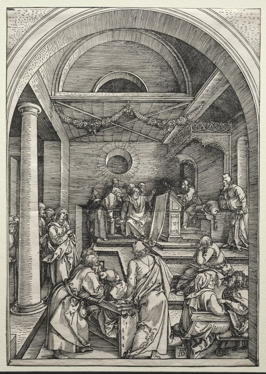 Krisztus vitatkozik az orvosokkal alkotó: Albrecht Dürer