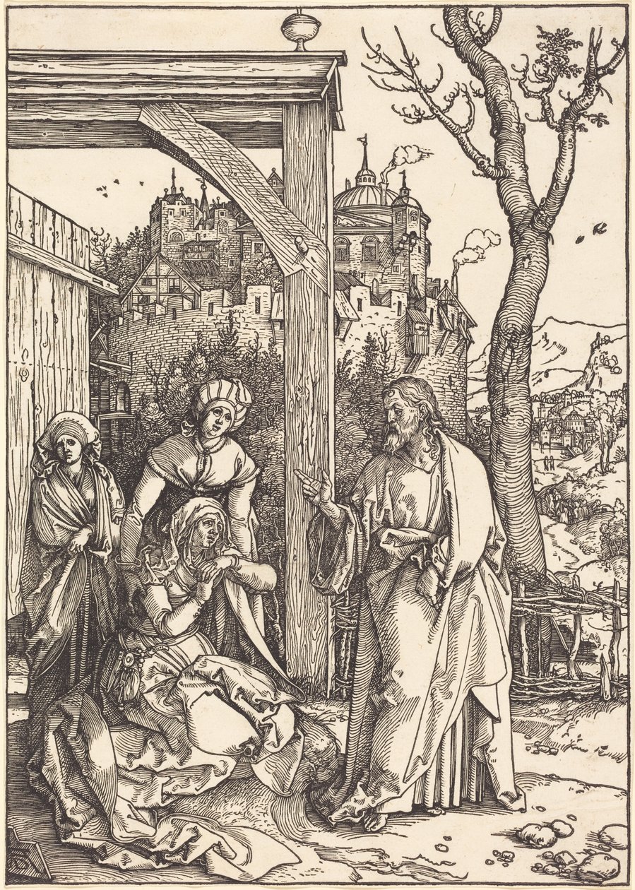 Krisztus búcsút vesz anyjától alkotó: Albrecht Dürer