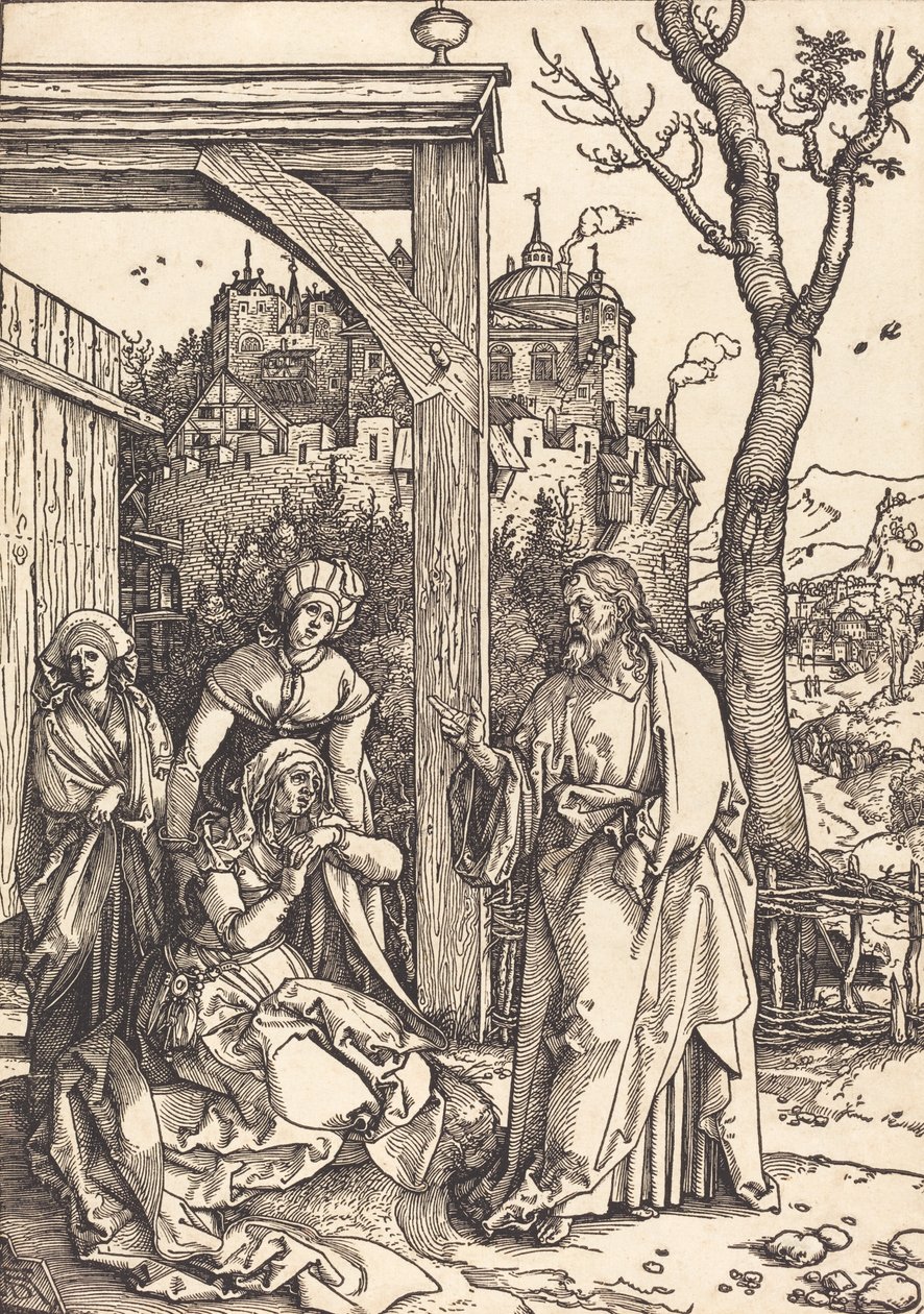 Krisztus búcsút vesz anyjától, c. 15041505. alkotó: Albrecht Dürer