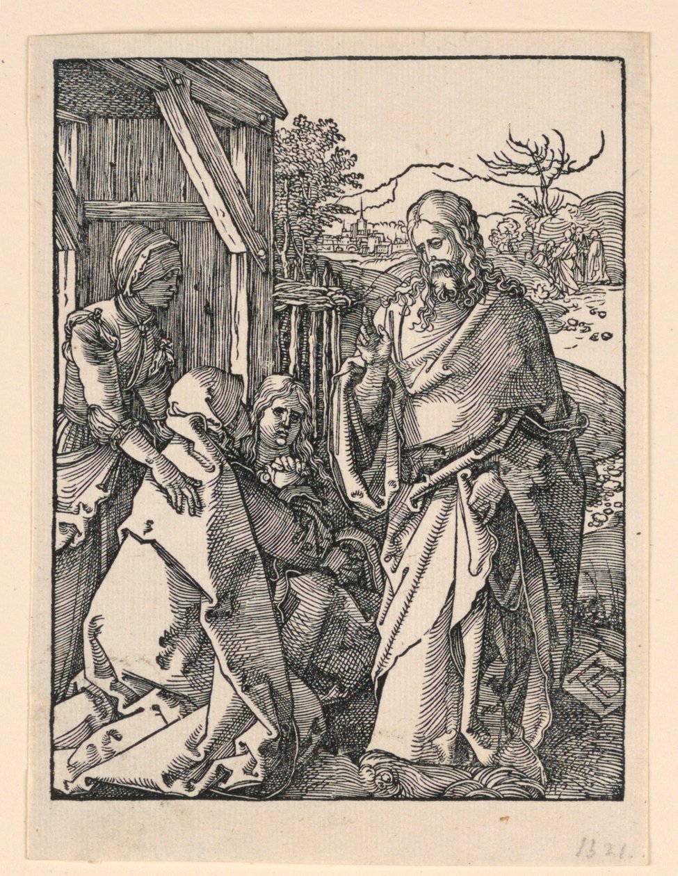 Krisztus búcsút vesz az anyjától, A kis szenvedély sorozatból alkotó: Albrecht Dürer