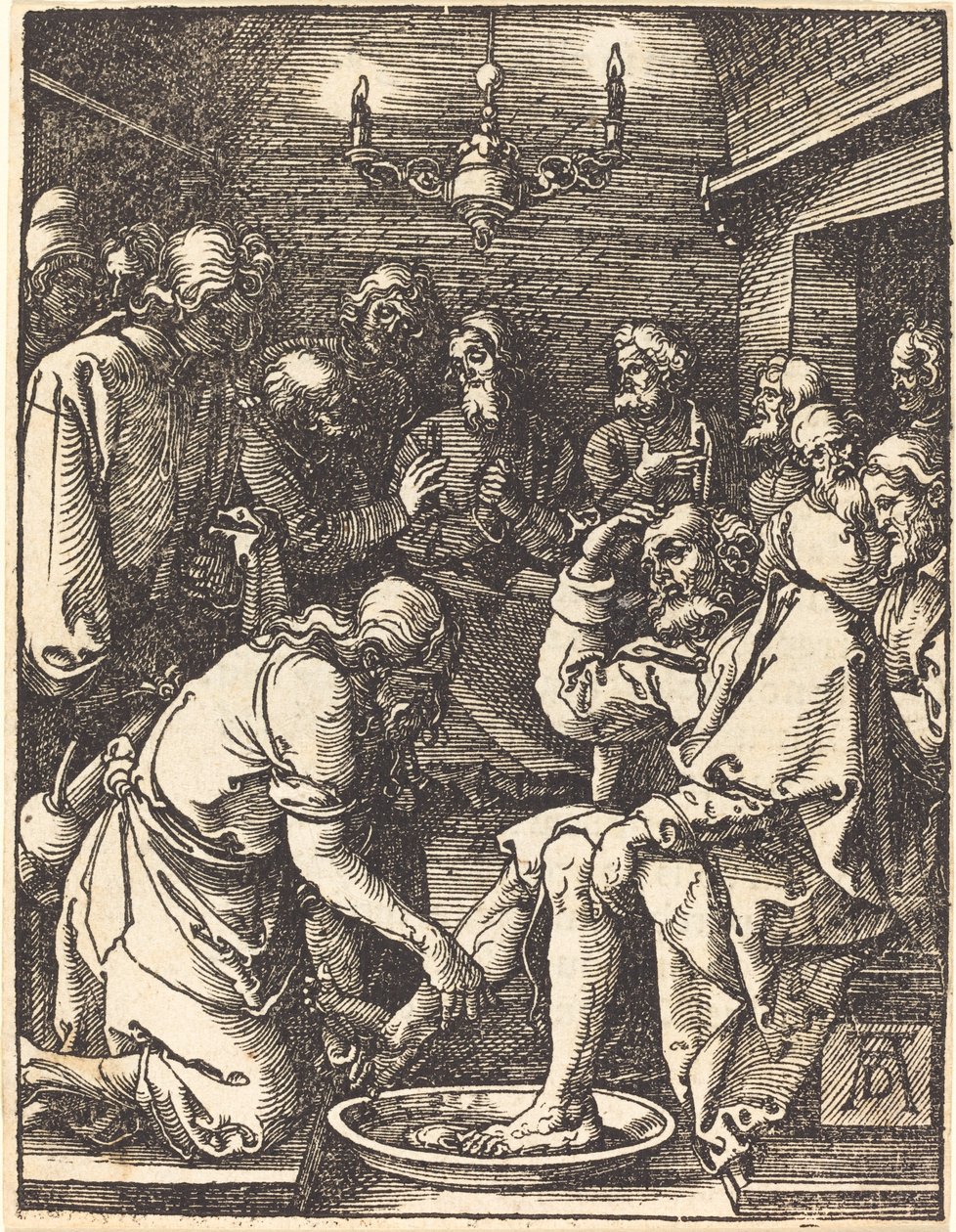 Krisztus, aki megmossa a tanítványok lábát alkotó: Albrecht Dürer