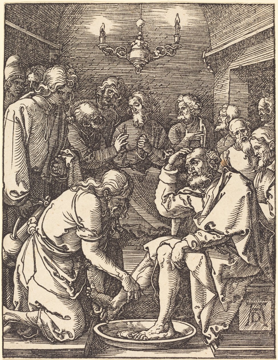 Krisztus megmossa a tanítványok lábát alkotó: Albrecht Dürer