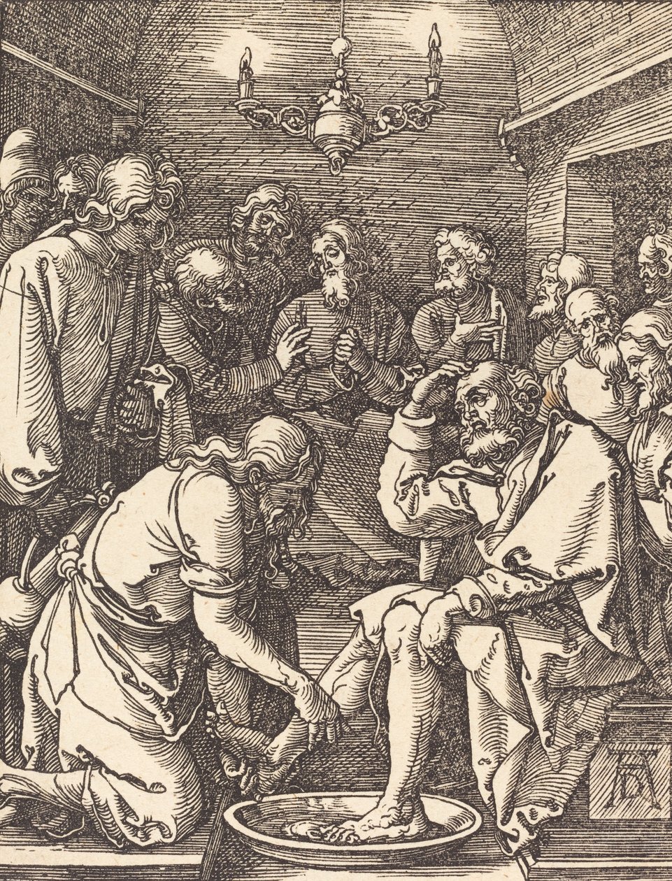 Krisztus a tanítványok lábát mosva, valószínűleg c. 15091510. alkotó: Albrecht Dürer