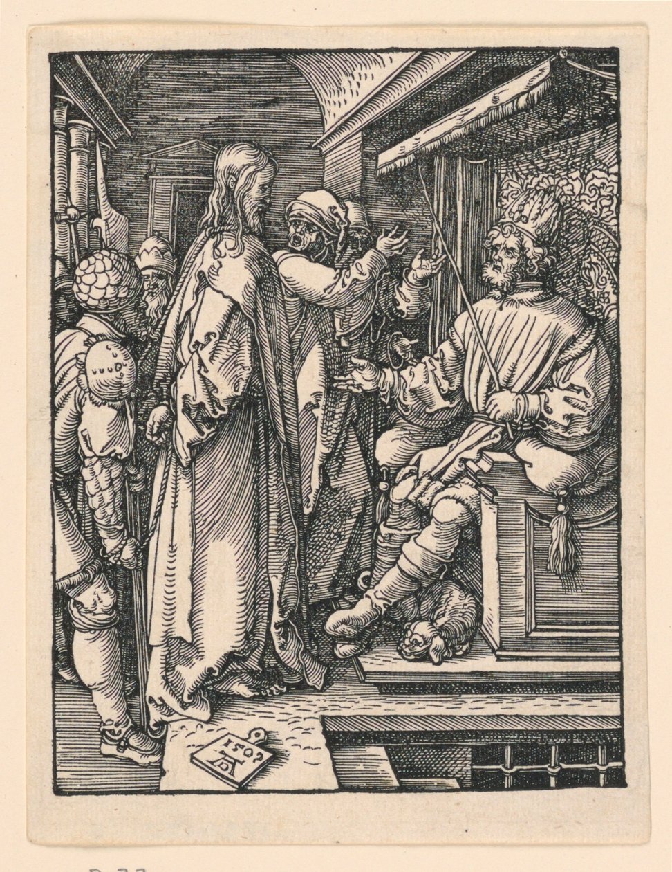 Krisztus Heródes előtt, A kis szenvedély sorozatból alkotó: Albrecht Dürer