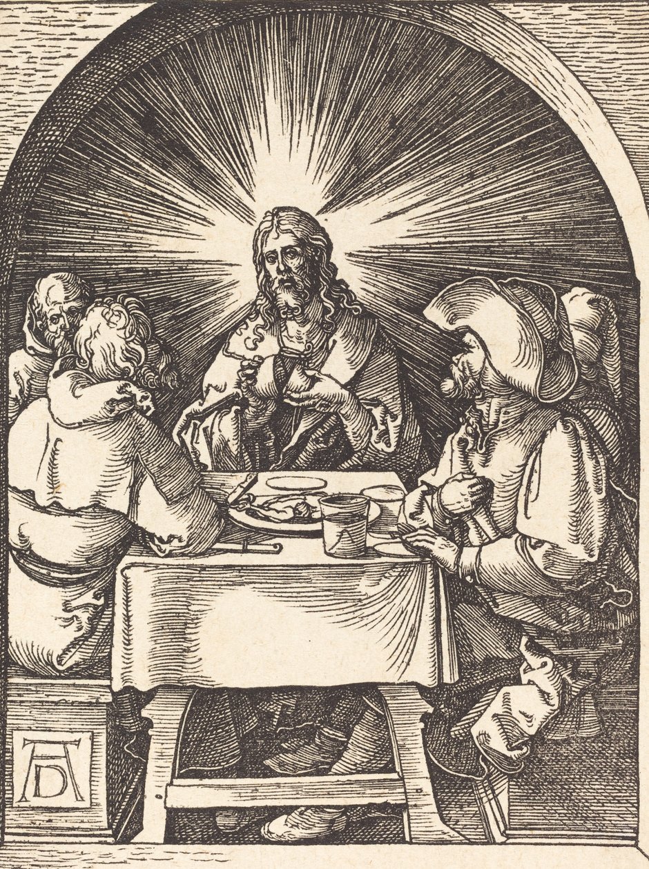 Krisztus Emmausban, valószínűleg c. 15091510. alkotó: Albrecht Dürer