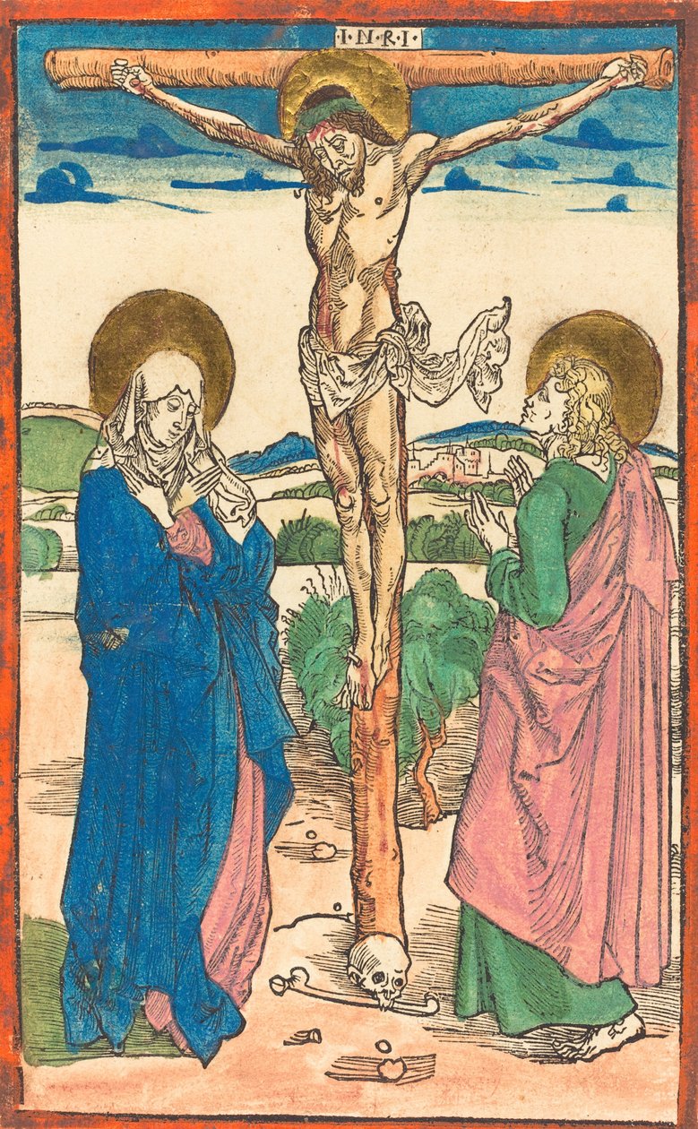 Krisztus a kereszten a Szűz és Szent János között, 1493. alkotó: Albrecht Dürer