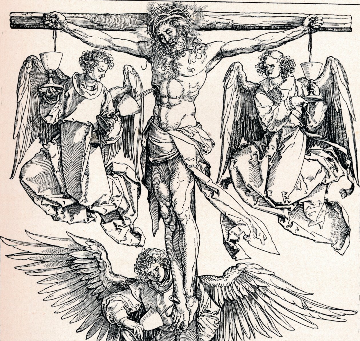 Krisztus a kereszten három angyallal, 1523-1525 1906 alkotó: Albrecht Dürer