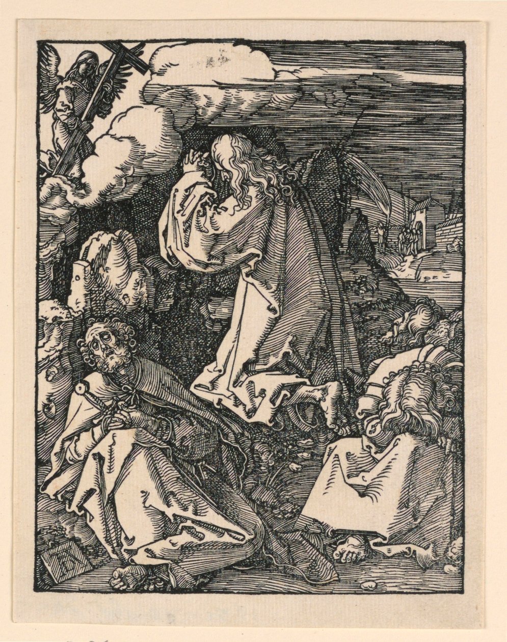 Krisztus az olajfák hegyén (The Agony in the Garden), A kis szenvedély sorozatból alkotó: Albrecht Dürer