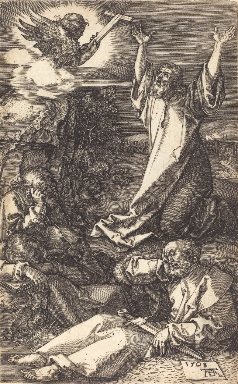 Krisztus az Olajfák hegyén, 1508. alkotó: Albrecht Dürer