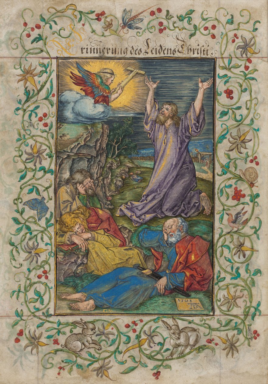 Krisztus az Olajfák hegyén, 1508 és 1580 alkotó: Albrecht Dürer