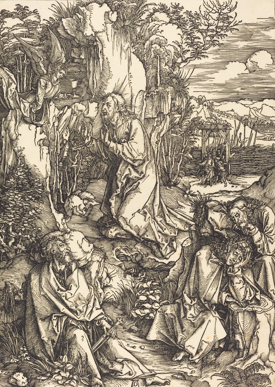 Krisztus az Olajfák hegyén, c. 14971499. alkotó: Albrecht Dürer