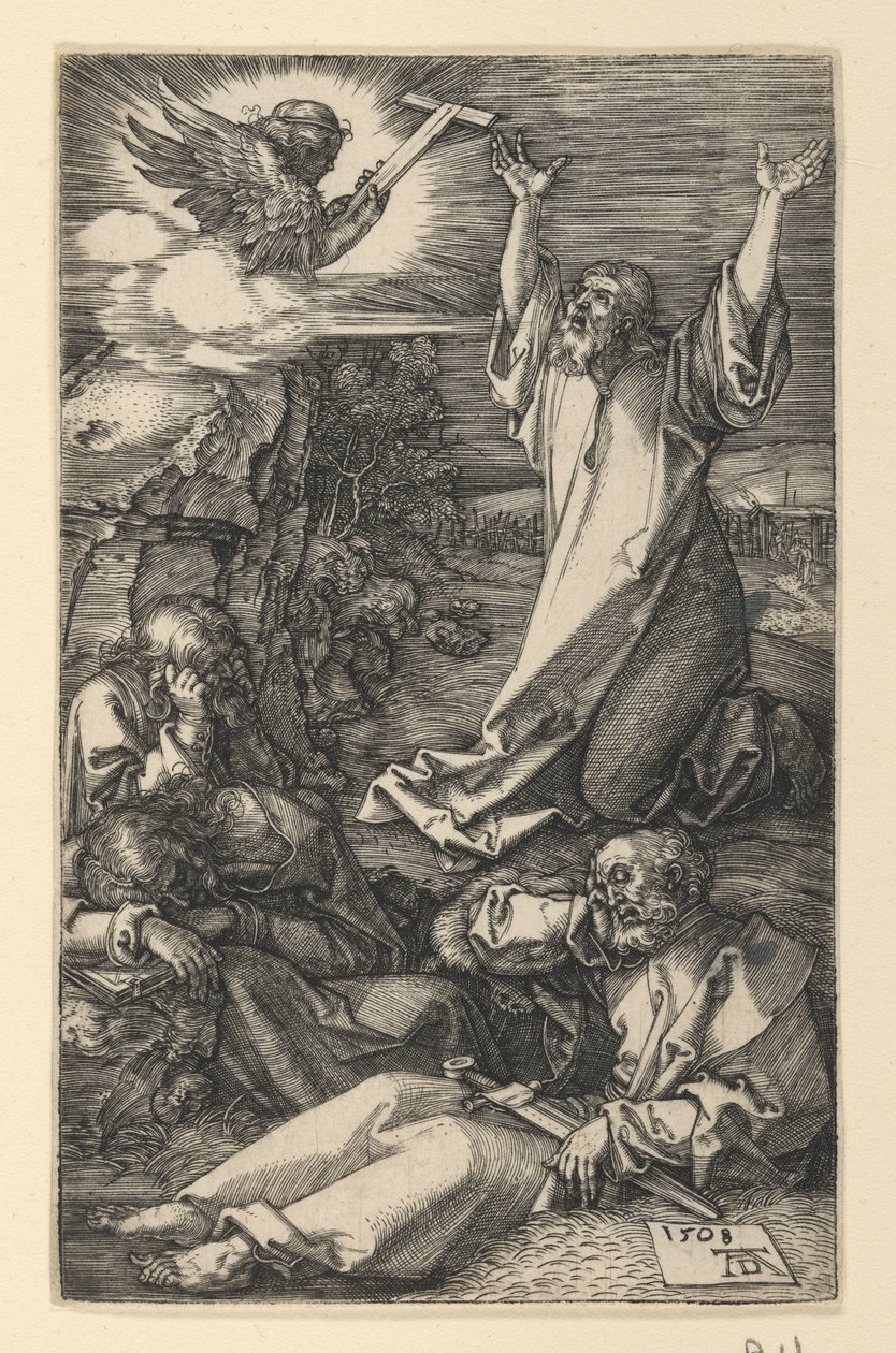Krisztus az Olajfák hegyén, a Metszett passióból alkotó: Albrecht Dürer