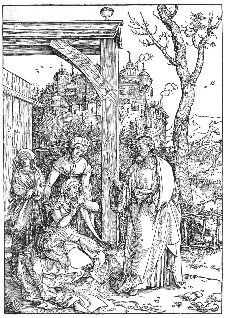 Krisztus búcsút vesz anyjától alkotó: Albrecht Dürer