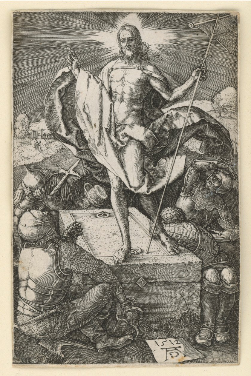 Krisztus feltámadása (Rézmetszet-passió) alkotó: Albrecht Dürer