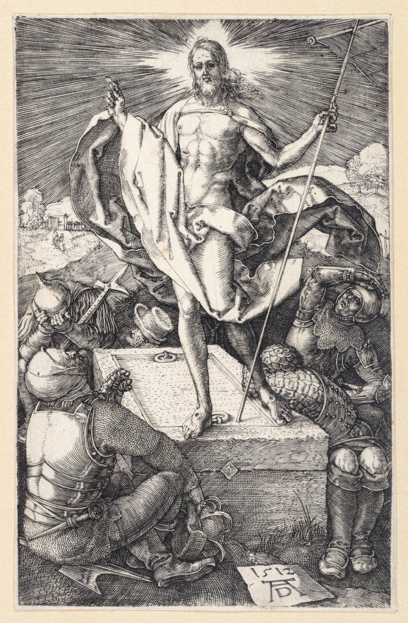 Krisztus feltámadása (Rézmetszet-passió) alkotó: Albrecht Dürer