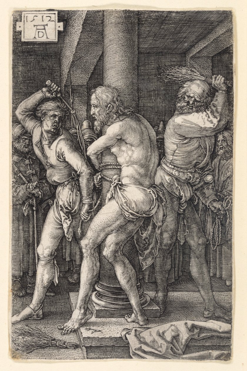 Krisztus megostorozása (Rézmetszetes passió) alkotó: Albrecht Dürer