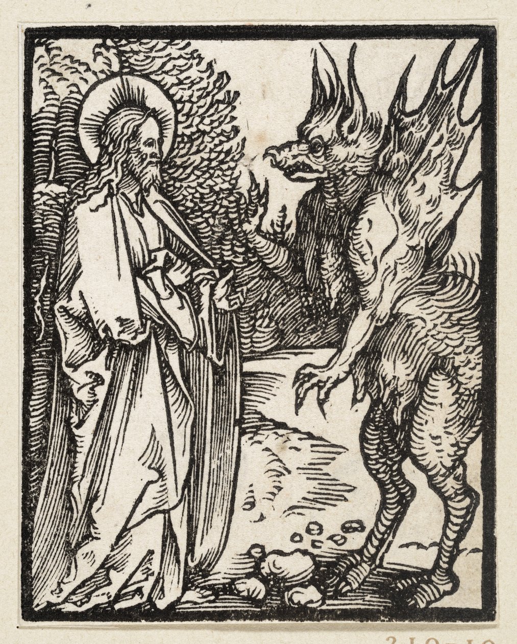 Krisztus megkísértése (43 vallási téma) alkotó: Albrecht Dürer