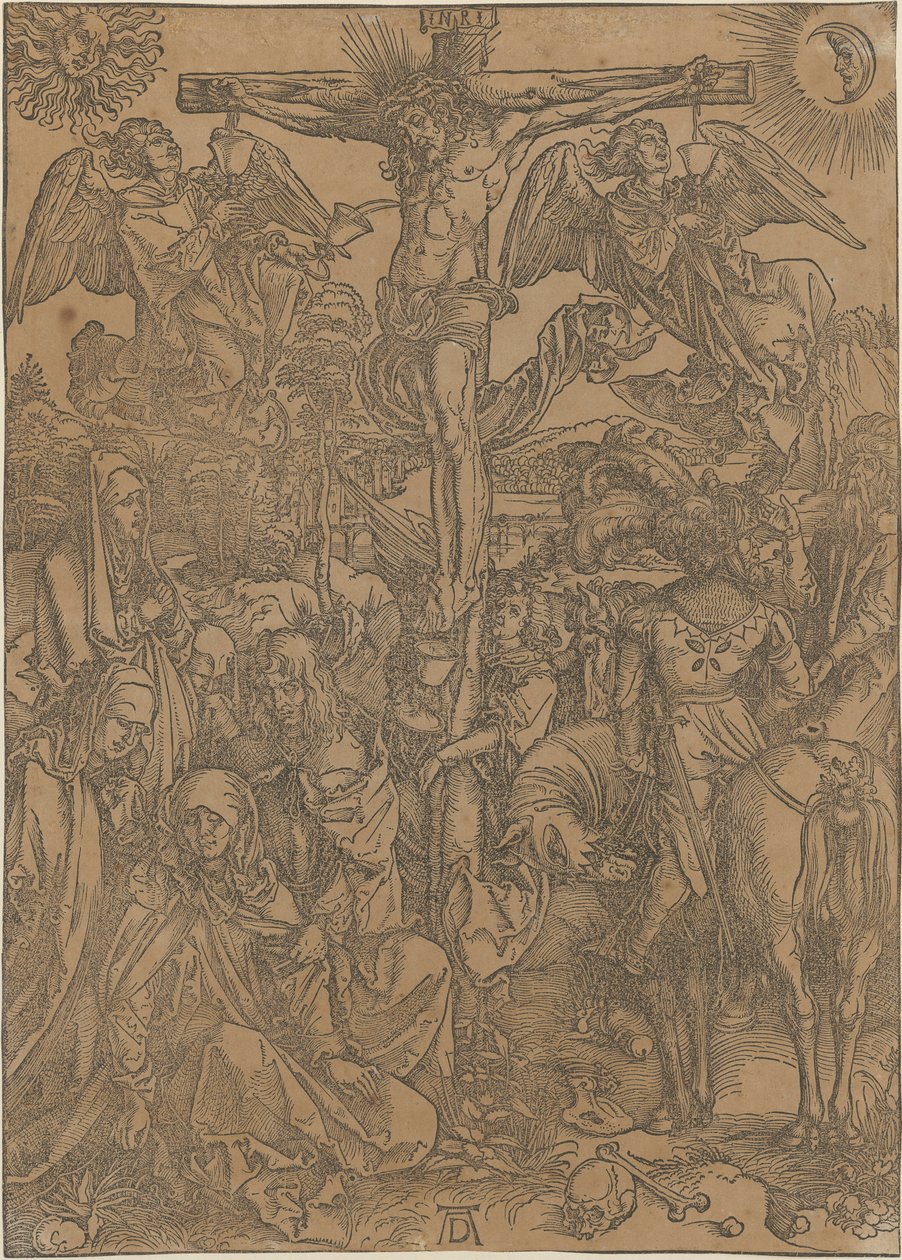 Krisztus a kereszten, a „Nagy Passió” sorozat 8. lapja alkotó: Albrecht Dürer