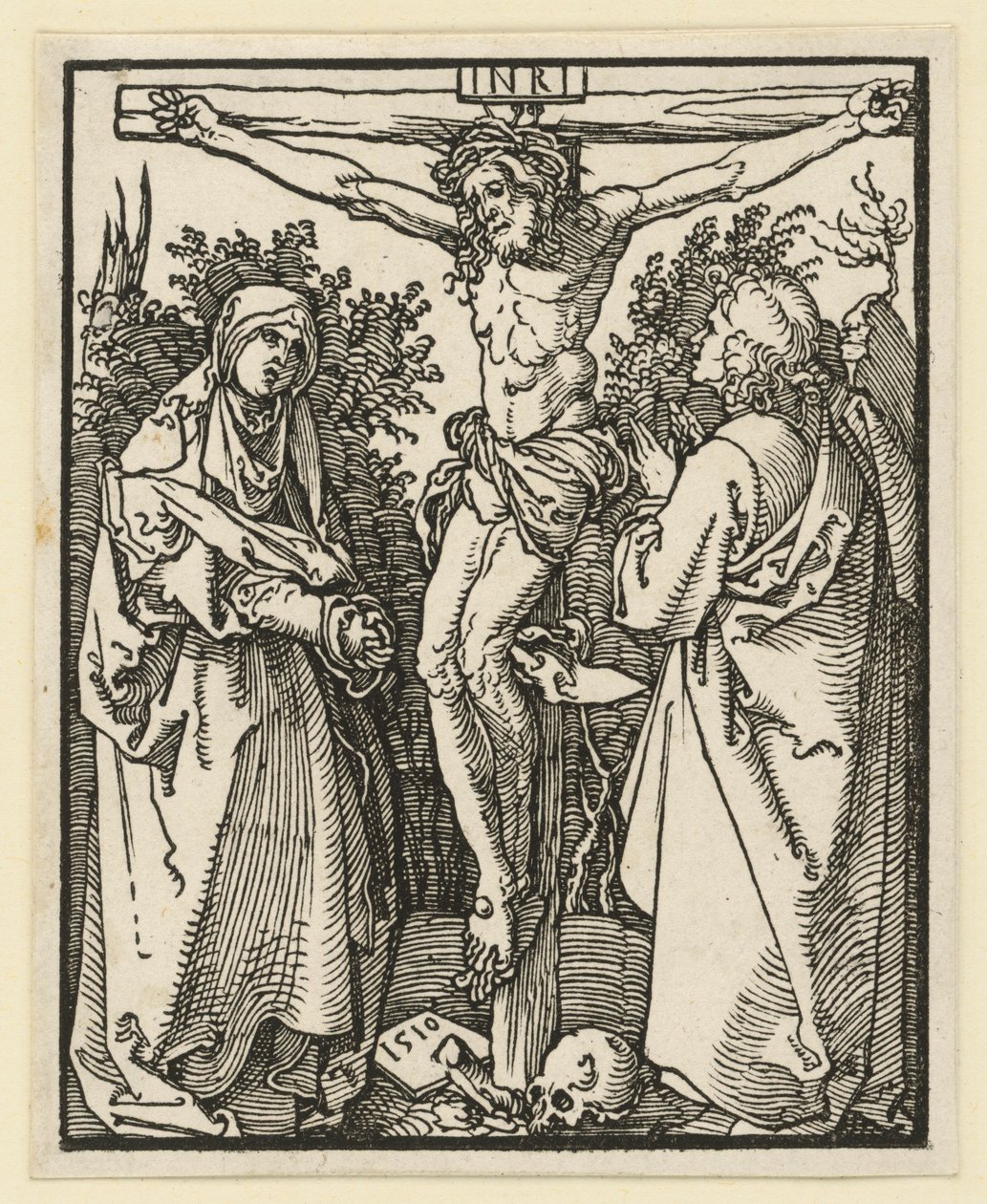 Krisztus a kereszten Máriával és Jánossal alkotó: Albrecht Dürer