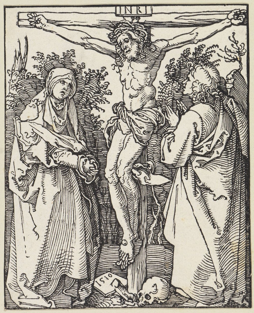 Krisztus a kereszten Máriával és Jánossal alkotó: Albrecht Dürer