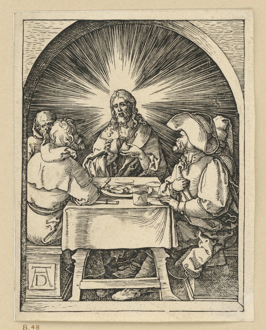 Krisztus Emmauszban (Kis passió) alkotó: Albrecht Dürer