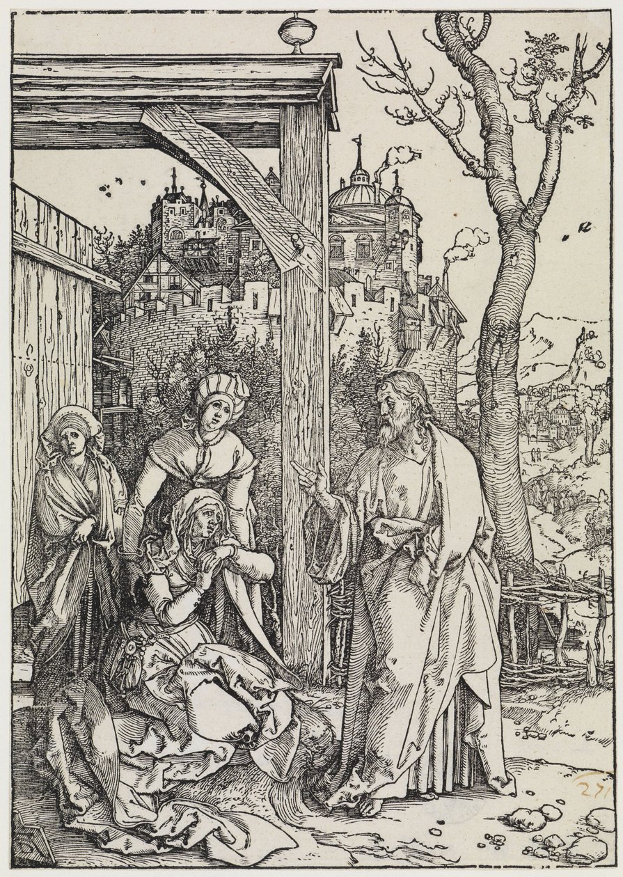Krisztus búcsút vesz anyjától alkotó: Albrecht Dürer