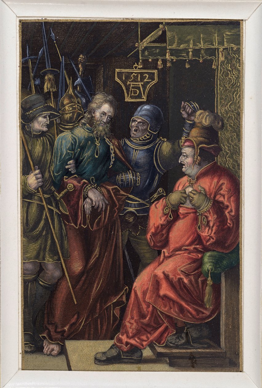 Krisztus Kaifás előtt alkotó: Albrecht Dürer