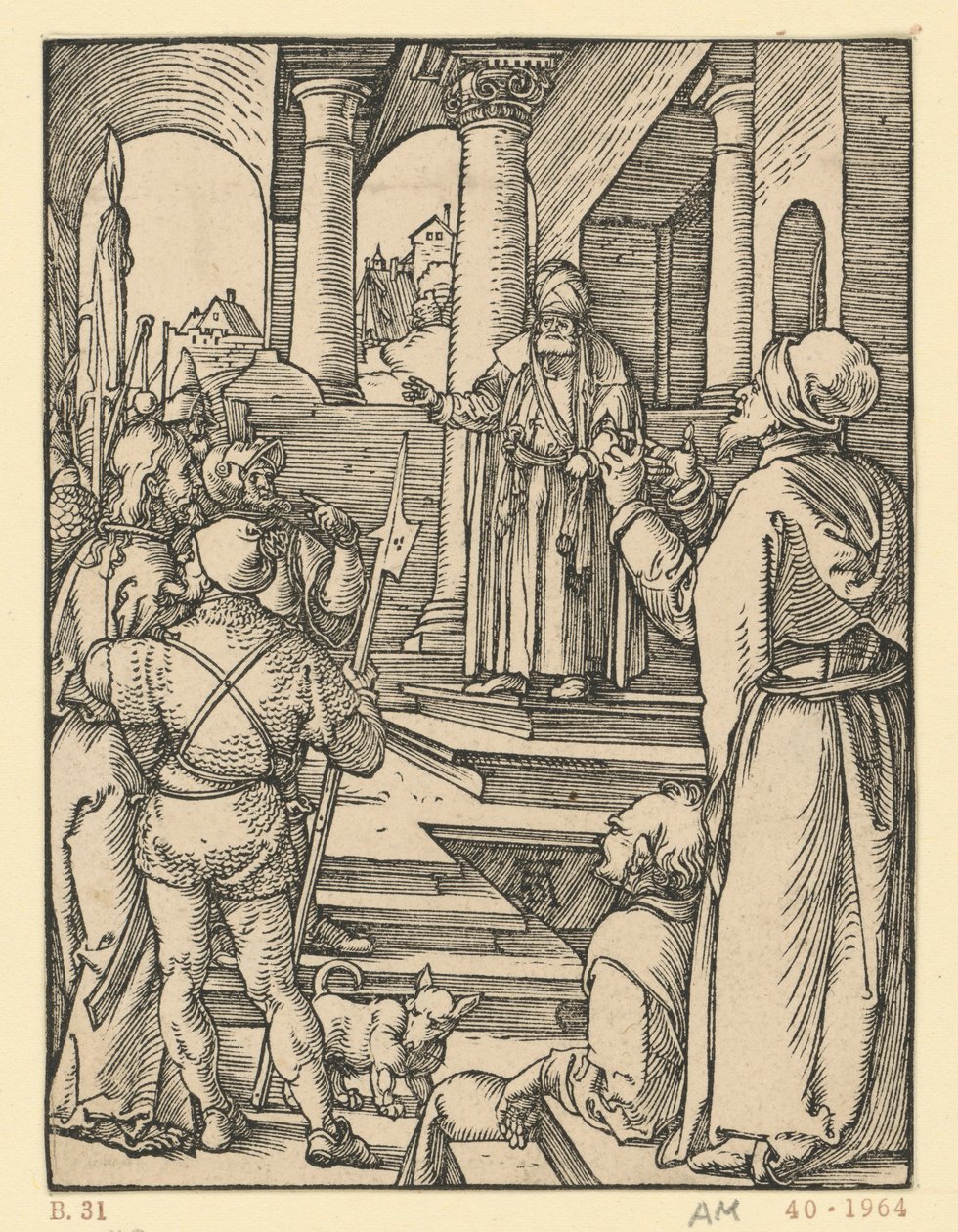 Krisztus Pilátus előtt (Kis passió) alkotó: Albrecht Dürer