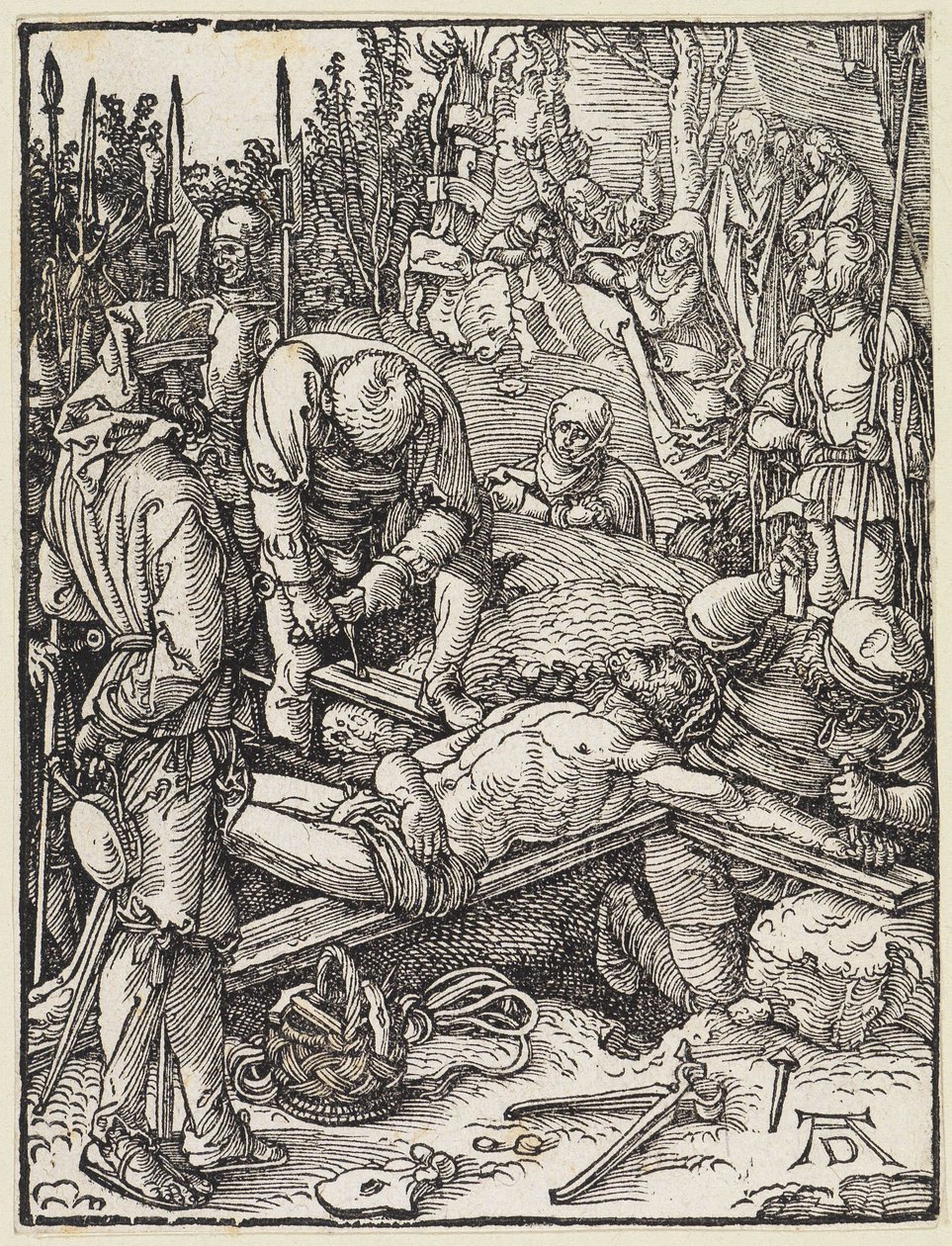 Krisztust a keresztre szegezik alkotó: Albrecht Dürer