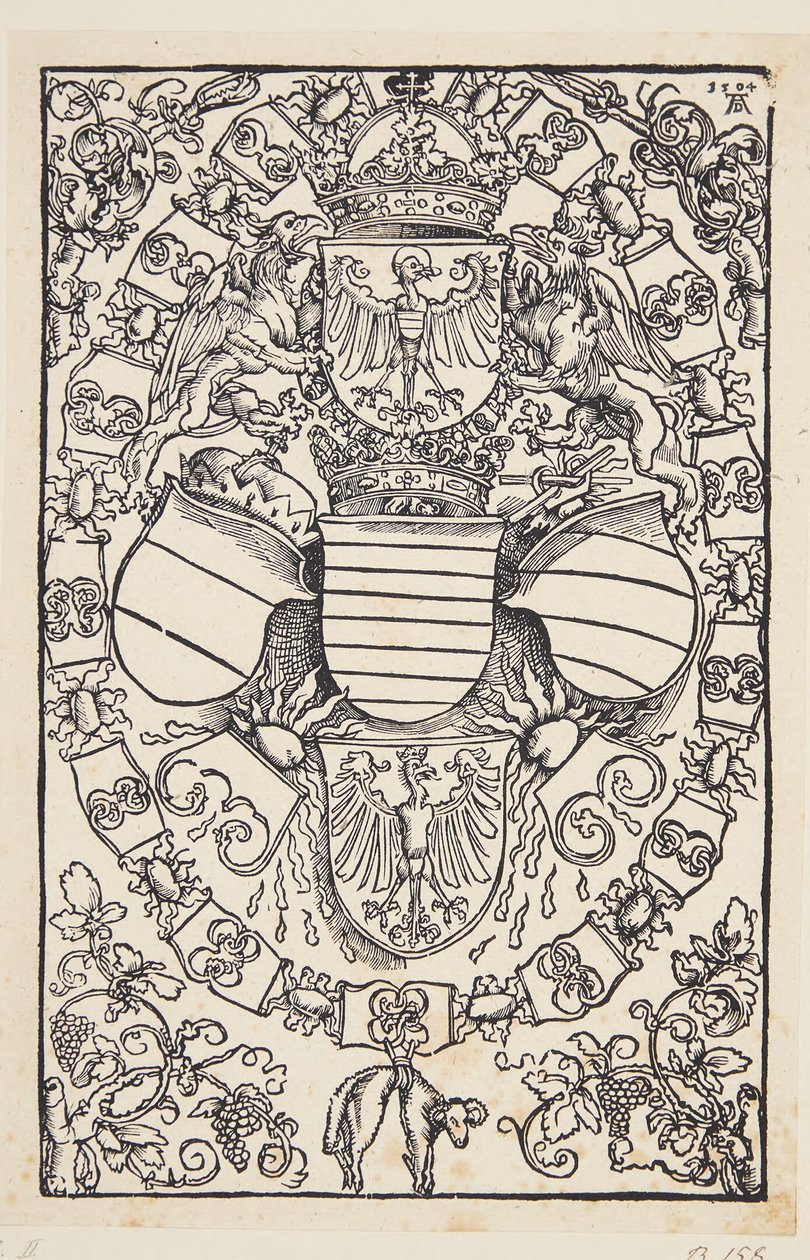 Maximilian I. mint a rómaiak királyának címere alkotó: Albrecht Dürer