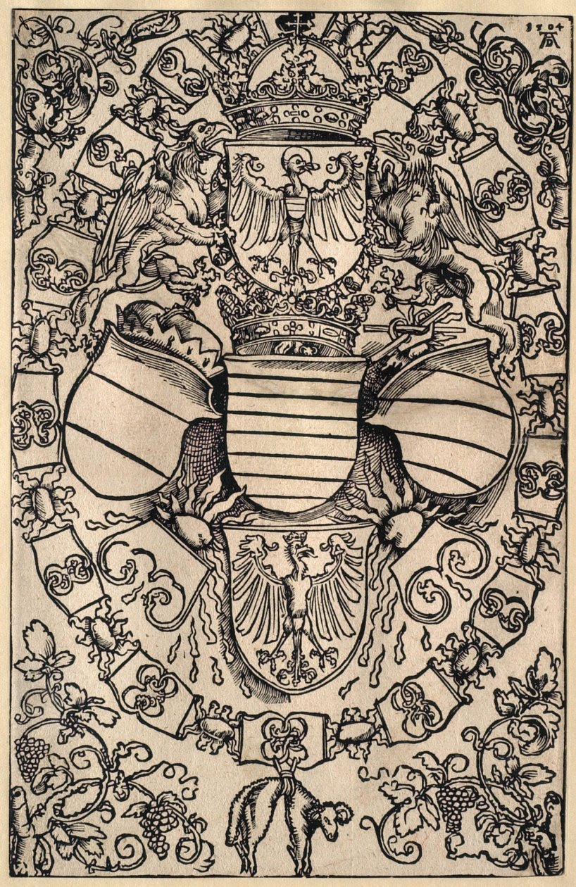 Miksa címere mint a rómaiak királya alkotó: Albrecht Dürer